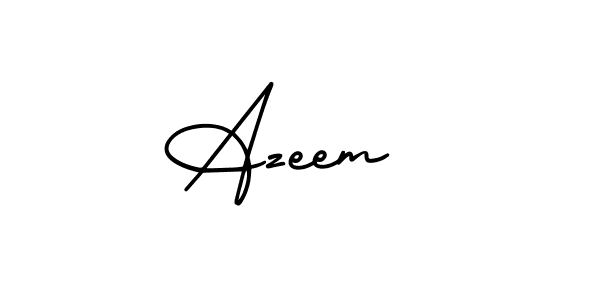 You should practise on your own different ways (AmerikaSignatureDemo-Regular) to write your name (Azeem ) in signature. don't let someone else do it for you. Azeem  signature style 3 images and pictures png