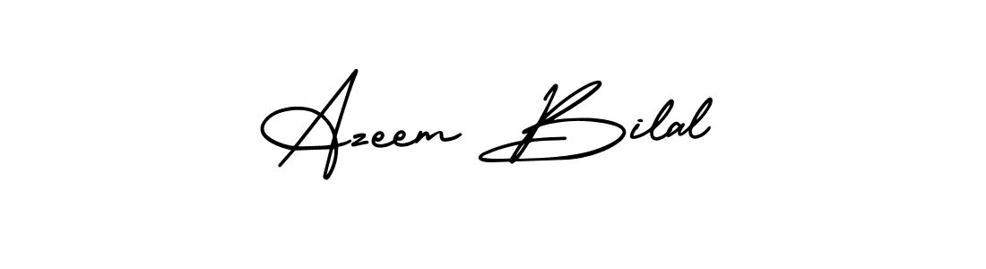 AmerikaSignatureDemo-Regular is a professional signature style that is perfect for those who want to add a touch of class to their signature. It is also a great choice for those who want to make their signature more unique. Get Azeem Bilal name to fancy signature for free. Azeem Bilal signature style 3 images and pictures png