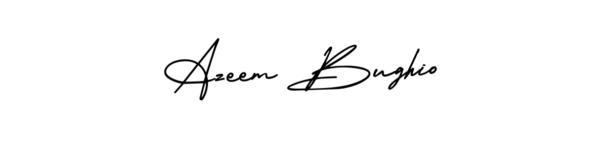 Make a short Azeem Bughio signature style. Manage your documents anywhere anytime using AmerikaSignatureDemo-Regular. Create and add eSignatures, submit forms, share and send files easily. Azeem Bughio signature style 3 images and pictures png