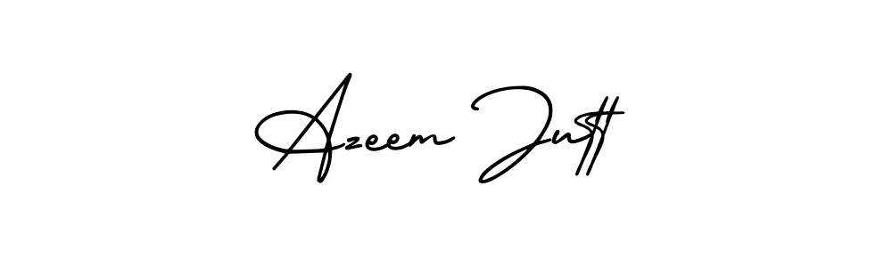 Azeem Jutt stylish signature style. Best Handwritten Sign (AmerikaSignatureDemo-Regular) for my name. Handwritten Signature Collection Ideas for my name Azeem Jutt. Azeem Jutt signature style 3 images and pictures png