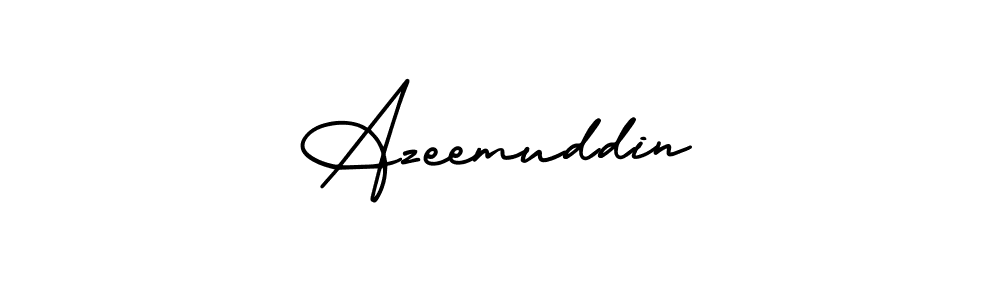 Design your own signature with our free online signature maker. With this signature software, you can create a handwritten (AmerikaSignatureDemo-Regular) signature for name Azeemuddin. Azeemuddin signature style 3 images and pictures png