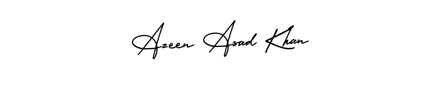 Make a short Azeen Asad Khan signature style. Manage your documents anywhere anytime using AmerikaSignatureDemo-Regular. Create and add eSignatures, submit forms, share and send files easily. Azeen Asad Khan signature style 3 images and pictures png