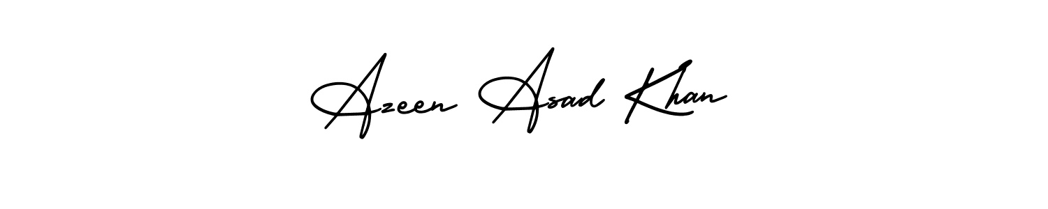 Azeen Asad Khan stylish signature style. Best Handwritten Sign (AmerikaSignatureDemo-Regular) for my name. Handwritten Signature Collection Ideas for my name Azeen Asad Khan. Azeen Asad Khan signature style 3 images and pictures png