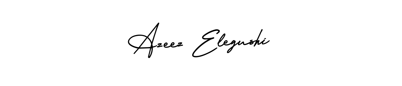 How to make Azeez Elegushi name signature. Use AmerikaSignatureDemo-Regular style for creating short signs online. This is the latest handwritten sign. Azeez Elegushi signature style 3 images and pictures png