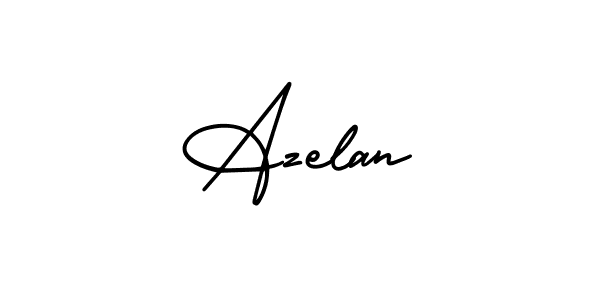 Azelan stylish signature style. Best Handwritten Sign (AmerikaSignatureDemo-Regular) for my name. Handwritten Signature Collection Ideas for my name Azelan. Azelan signature style 3 images and pictures png