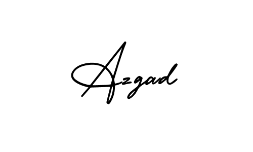 Make a beautiful signature design for name Azgad. With this signature (AmerikaSignatureDemo-Regular) style, you can create a handwritten signature for free. Azgad signature style 3 images and pictures png