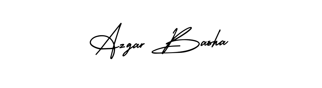 The best way (AmerikaSignatureDemo-Regular) to make a short signature is to pick only two or three words in your name. The name Azgar Basha include a total of six letters. For converting this name. Azgar Basha signature style 3 images and pictures png