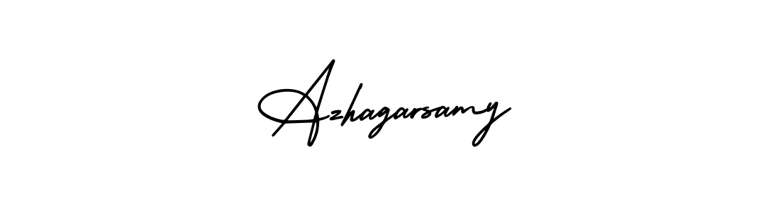 You should practise on your own different ways (AmerikaSignatureDemo-Regular) to write your name (Azhagarsamy) in signature. don't let someone else do it for you. Azhagarsamy signature style 3 images and pictures png