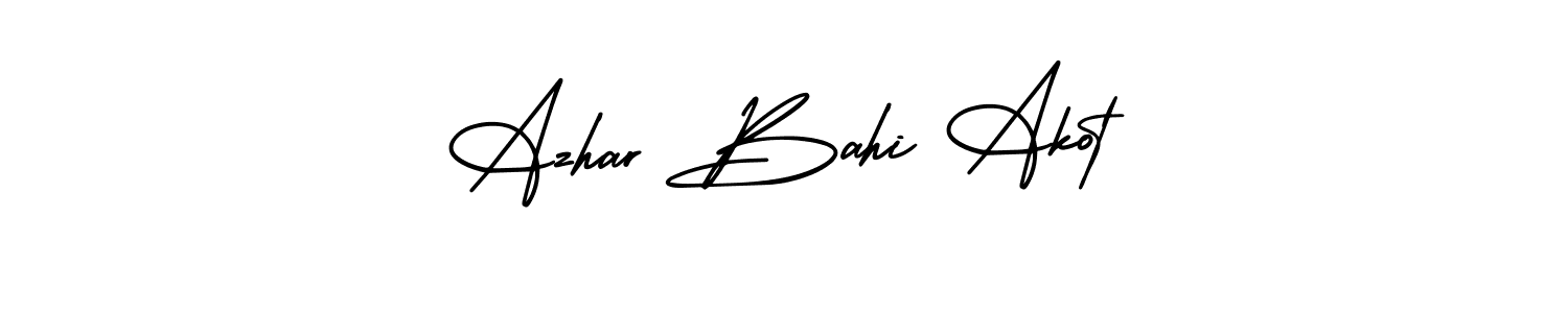 AmerikaSignatureDemo-Regular is a professional signature style that is perfect for those who want to add a touch of class to their signature. It is also a great choice for those who want to make their signature more unique. Get Azhar Bahi Akot name to fancy signature for free. Azhar Bahi Akot signature style 3 images and pictures png
