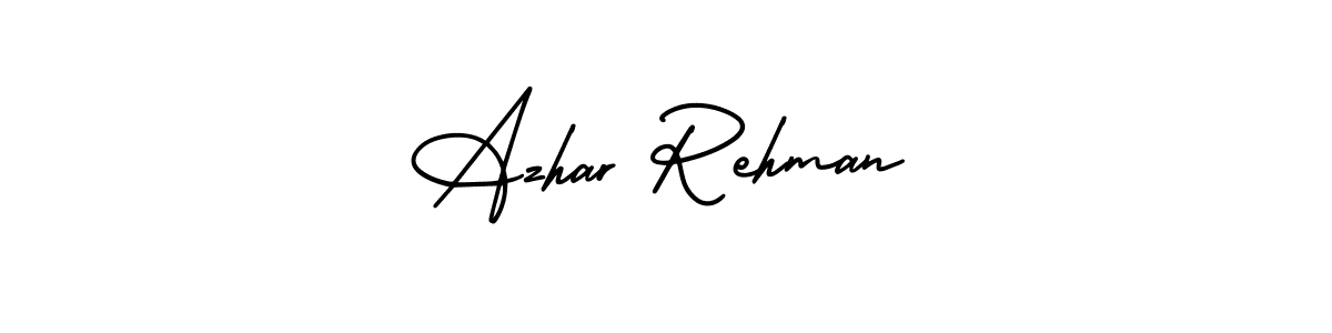 Also You can easily find your signature by using the search form. We will create Azhar Rehman name handwritten signature images for you free of cost using AmerikaSignatureDemo-Regular sign style. Azhar Rehman signature style 3 images and pictures png