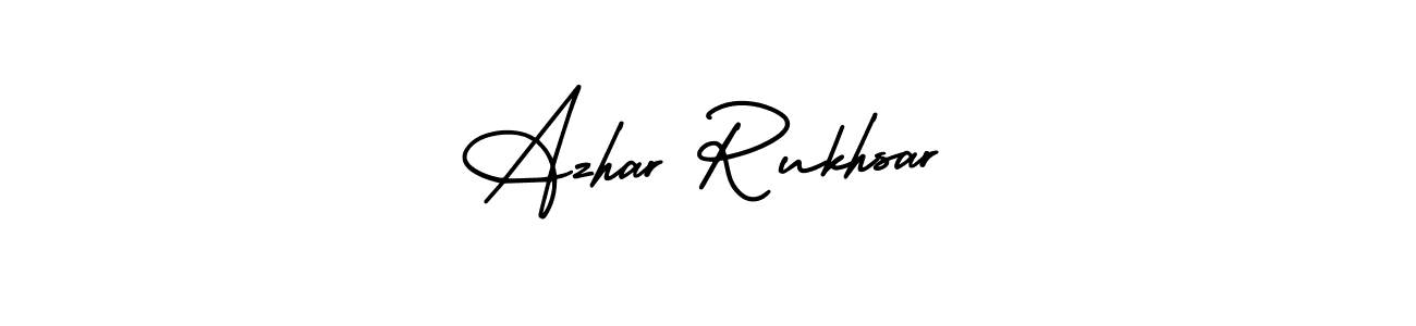 Create a beautiful signature design for name Azhar Rukhsar. With this signature (AmerikaSignatureDemo-Regular) fonts, you can make a handwritten signature for free. Azhar Rukhsar signature style 3 images and pictures png