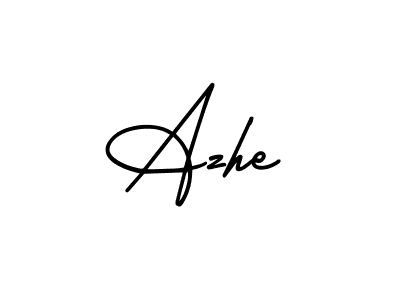 How to make Azhe name signature. Use AmerikaSignatureDemo-Regular style for creating short signs online. This is the latest handwritten sign. Azhe signature style 3 images and pictures png