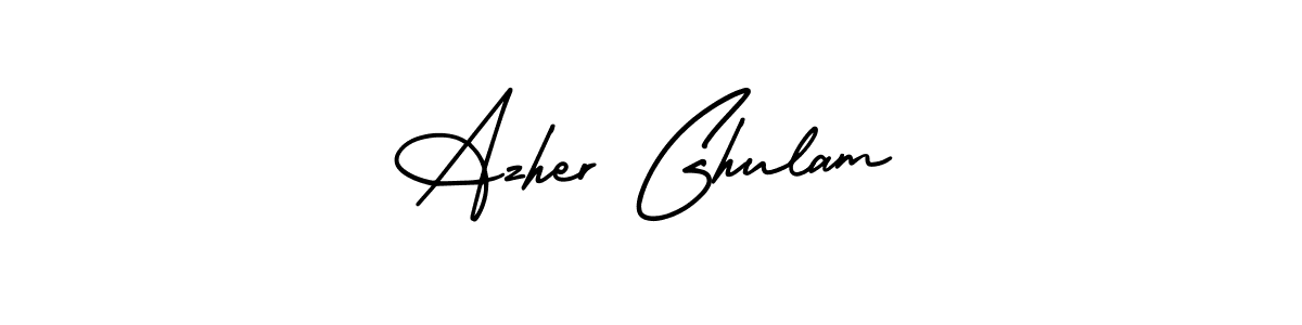 Use a signature maker to create a handwritten signature online. With this signature software, you can design (AmerikaSignatureDemo-Regular) your own signature for name Azher Ghulam. Azher Ghulam signature style 3 images and pictures png