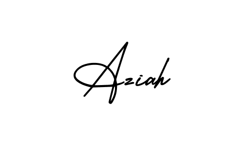 Make a beautiful signature design for name Aziah. Use this online signature maker to create a handwritten signature for free. Aziah signature style 3 images and pictures png