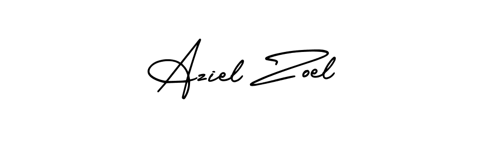 Aziel Zoel stylish signature style. Best Handwritten Sign (AmerikaSignatureDemo-Regular) for my name. Handwritten Signature Collection Ideas for my name Aziel Zoel. Aziel Zoel signature style 3 images and pictures png