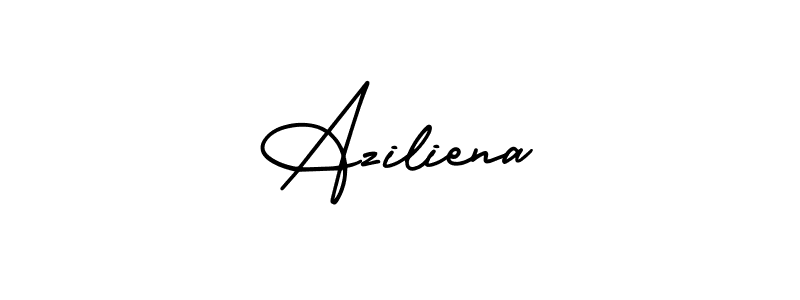 Also we have Aziliena name is the best signature style. Create professional handwritten signature collection using AmerikaSignatureDemo-Regular autograph style. Aziliena signature style 3 images and pictures png