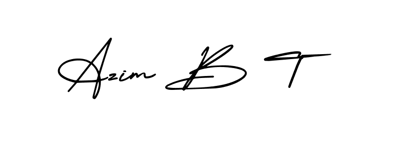 Design your own signature with our free online signature maker. With this signature software, you can create a handwritten (AmerikaSignatureDemo-Regular) signature for name Azim B T. Azim B T signature style 3 images and pictures png