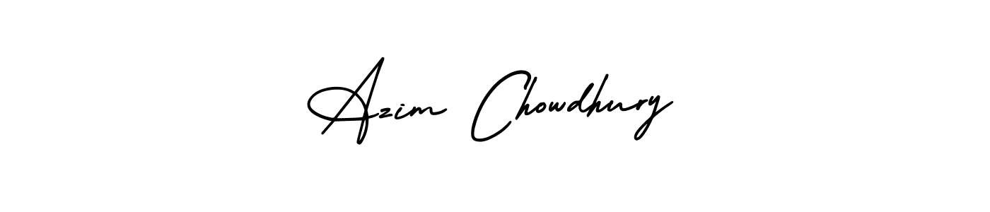 Make a beautiful signature design for name Azim Chowdhury. With this signature (AmerikaSignatureDemo-Regular) style, you can create a handwritten signature for free. Azim Chowdhury signature style 3 images and pictures png