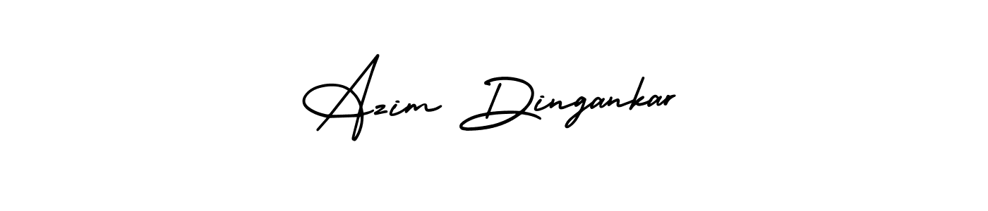 Azim Dingankar stylish signature style. Best Handwritten Sign (AmerikaSignatureDemo-Regular) for my name. Handwritten Signature Collection Ideas for my name Azim Dingankar. Azim Dingankar signature style 3 images and pictures png