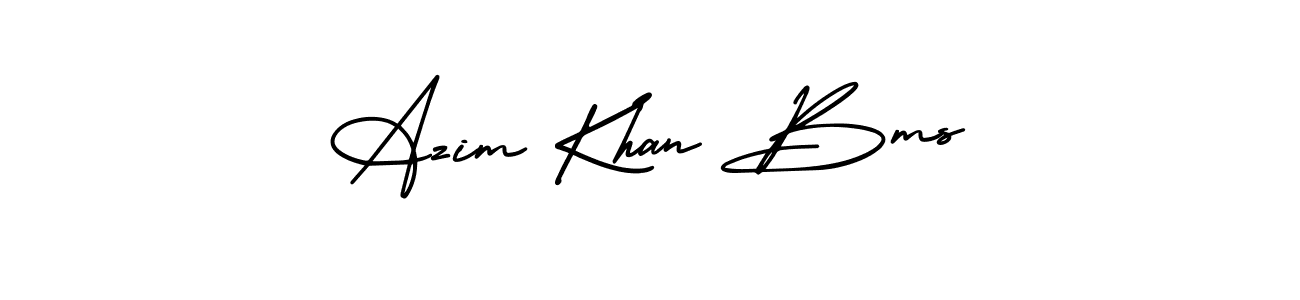 Make a beautiful signature design for name Azim Khan Bms. With this signature (AmerikaSignatureDemo-Regular) style, you can create a handwritten signature for free. Azim Khan Bms signature style 3 images and pictures png