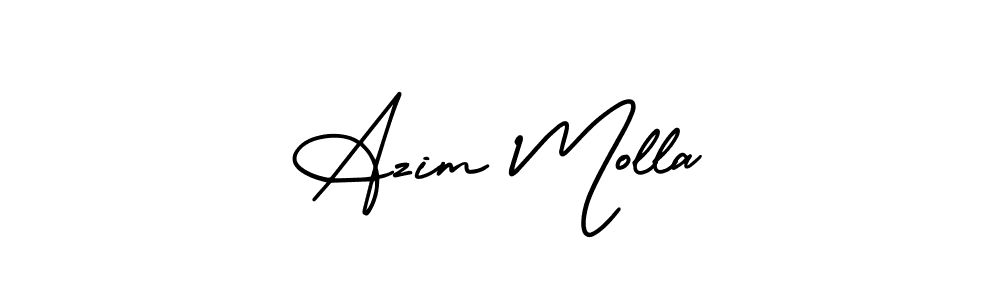 Azim Molla stylish signature style. Best Handwritten Sign (AmerikaSignatureDemo-Regular) for my name. Handwritten Signature Collection Ideas for my name Azim Molla. Azim Molla signature style 3 images and pictures png