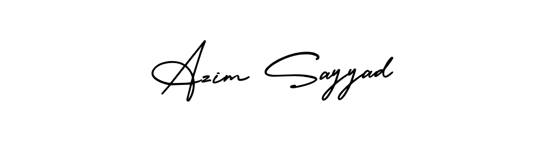 Also You can easily find your signature by using the search form. We will create Azim Sayyad name handwritten signature images for you free of cost using AmerikaSignatureDemo-Regular sign style. Azim Sayyad signature style 3 images and pictures png