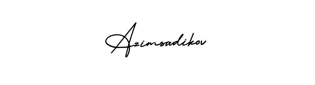 It looks lik you need a new signature style for name Azimsadikov. Design unique handwritten (AmerikaSignatureDemo-Regular) signature with our free signature maker in just a few clicks. Azimsadikov signature style 3 images and pictures png