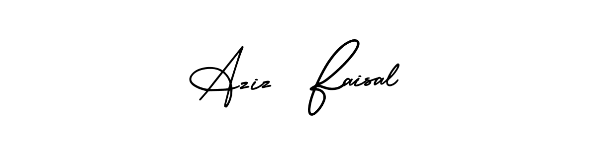 Design your own signature with our free online signature maker. With this signature software, you can create a handwritten (AmerikaSignatureDemo-Regular) signature for name Aziz  Faisal. Aziz  Faisal signature style 3 images and pictures png