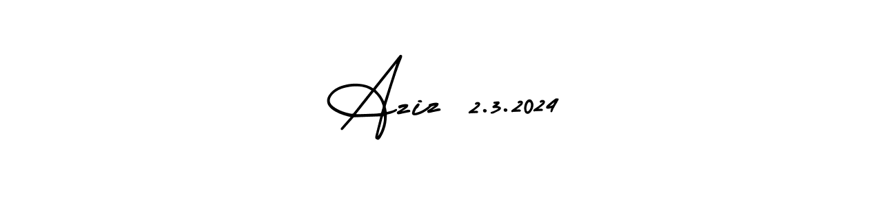 Best and Professional Signature Style for Aziz 2.3.2024. AmerikaSignatureDemo-Regular Best Signature Style Collection. Aziz 2.3.2024 signature style 3 images and pictures png