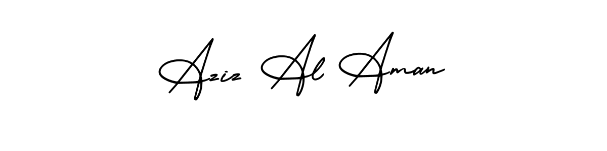 Create a beautiful signature design for name Aziz Al Aman. With this signature (AmerikaSignatureDemo-Regular) fonts, you can make a handwritten signature for free. Aziz Al Aman signature style 3 images and pictures png