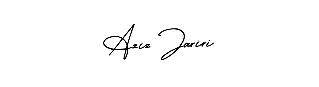 Aziz Jariri stylish signature style. Best Handwritten Sign (AmerikaSignatureDemo-Regular) for my name. Handwritten Signature Collection Ideas for my name Aziz Jariri. Aziz Jariri signature style 3 images and pictures png