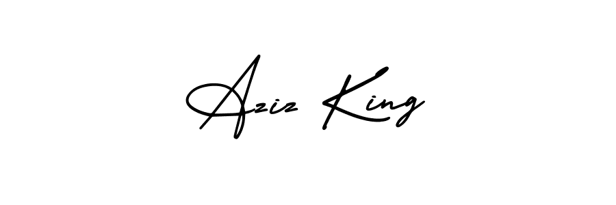 How to make Aziz King signature? AmerikaSignatureDemo-Regular is a professional autograph style. Create handwritten signature for Aziz King name. Aziz King signature style 3 images and pictures png