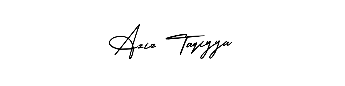 How to make Aziz Taqiyya signature? AmerikaSignatureDemo-Regular is a professional autograph style. Create handwritten signature for Aziz Taqiyya name. Aziz Taqiyya signature style 3 images and pictures png