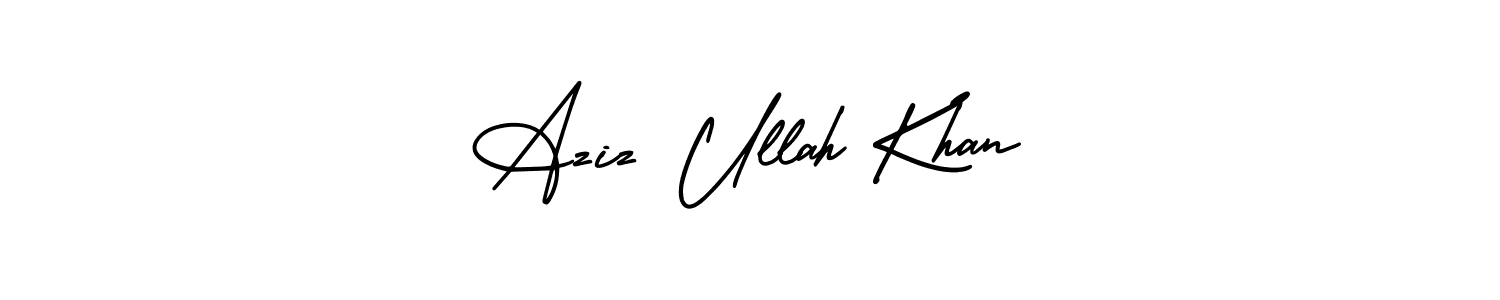 Create a beautiful signature design for name Aziz Ullah Khan. With this signature (AmerikaSignatureDemo-Regular) fonts, you can make a handwritten signature for free. Aziz Ullah Khan signature style 3 images and pictures png