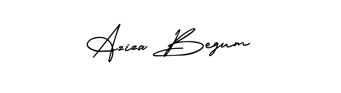 Make a beautiful signature design for name Aziza Begum. Use this online signature maker to create a handwritten signature for free. Aziza Begum signature style 3 images and pictures png