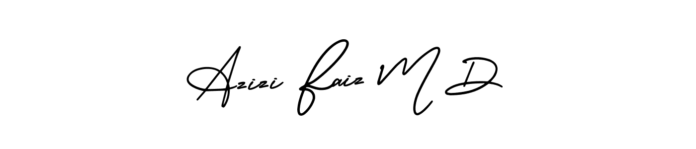 Also we have Azizi Faiz M D name is the best signature style. Create professional handwritten signature collection using AmerikaSignatureDemo-Regular autograph style. Azizi Faiz M D signature style 3 images and pictures png