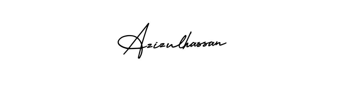 Make a beautiful signature design for name Azizulhassan. With this signature (AmerikaSignatureDemo-Regular) style, you can create a handwritten signature for free. Azizulhassan signature style 3 images and pictures png