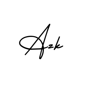 Design your own signature with our free online signature maker. With this signature software, you can create a handwritten (AmerikaSignatureDemo-Regular) signature for name Azk. Azk signature style 3 images and pictures png