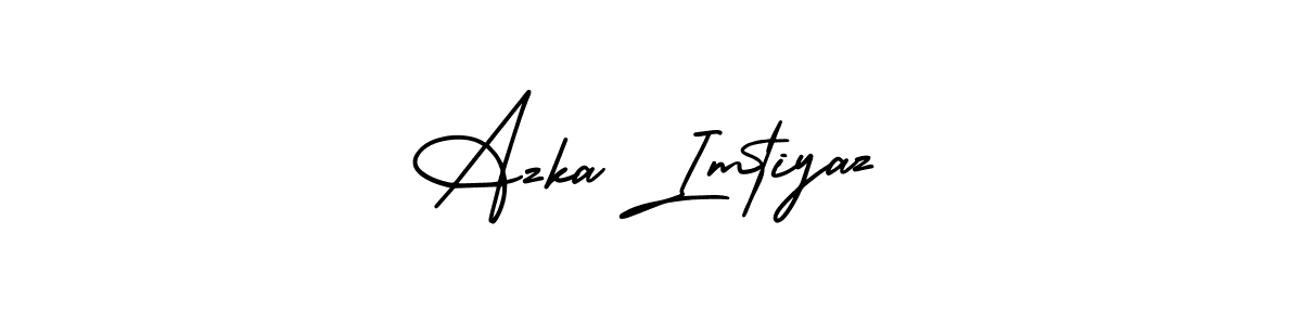 How to make Azka Imtiyaz signature? AmerikaSignatureDemo-Regular is a professional autograph style. Create handwritten signature for Azka Imtiyaz name. Azka Imtiyaz signature style 3 images and pictures png