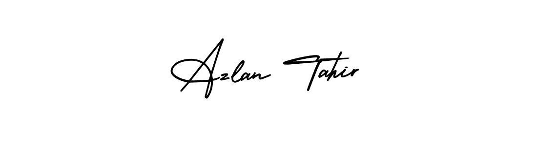 How to make Azlan Tahir name signature. Use AmerikaSignatureDemo-Regular style for creating short signs online. This is the latest handwritten sign. Azlan Tahir signature style 3 images and pictures png