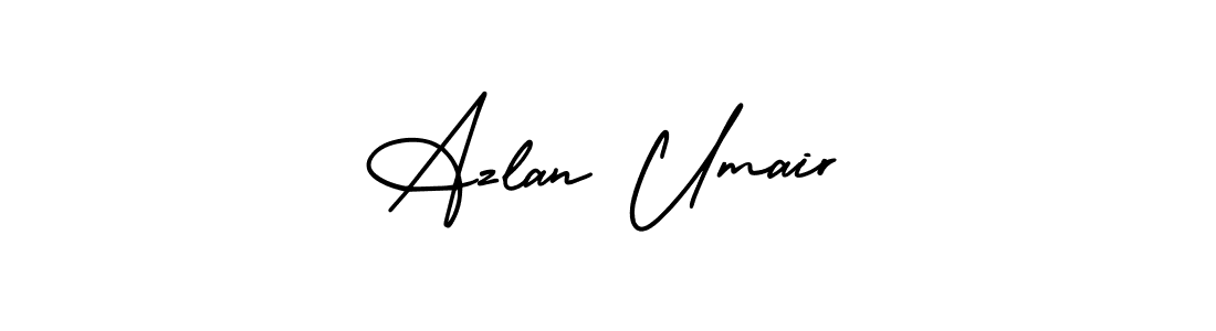 if you are searching for the best signature style for your name Azlan Umair. so please give up your signature search. here we have designed multiple signature styles  using AmerikaSignatureDemo-Regular. Azlan Umair signature style 3 images and pictures png