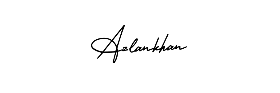 AmerikaSignatureDemo-Regular is a professional signature style that is perfect for those who want to add a touch of class to their signature. It is also a great choice for those who want to make their signature more unique. Get Azlankhan name to fancy signature for free. Azlankhan signature style 3 images and pictures png