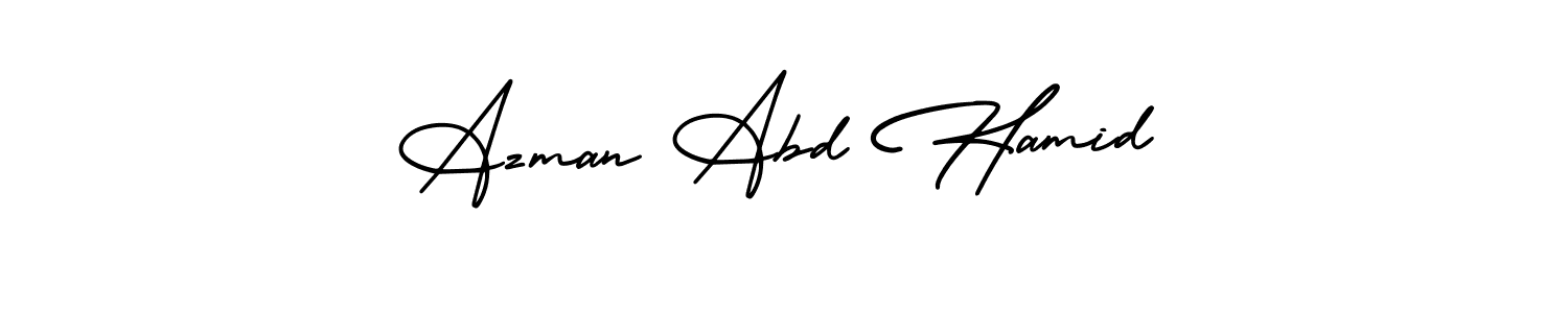 Also You can easily find your signature by using the search form. We will create Azman Abd Hamid name handwritten signature images for you free of cost using AmerikaSignatureDemo-Regular sign style. Azman Abd Hamid signature style 3 images and pictures png