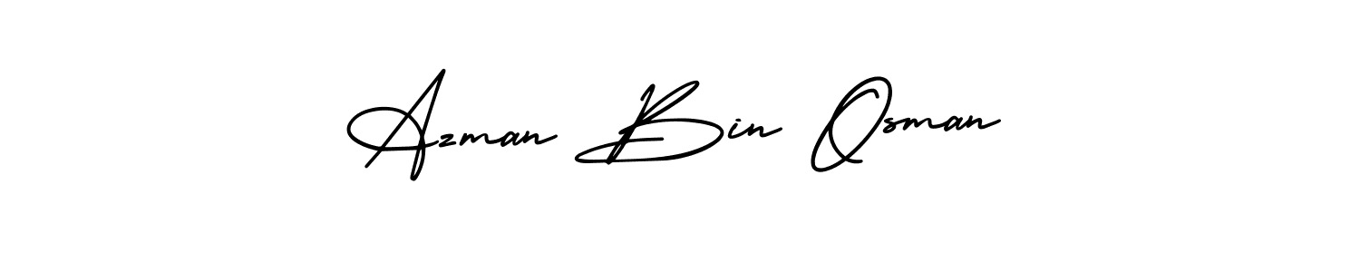 Create a beautiful signature design for name Azman Bin Osman. With this signature (AmerikaSignatureDemo-Regular) fonts, you can make a handwritten signature for free. Azman Bin Osman signature style 3 images and pictures png