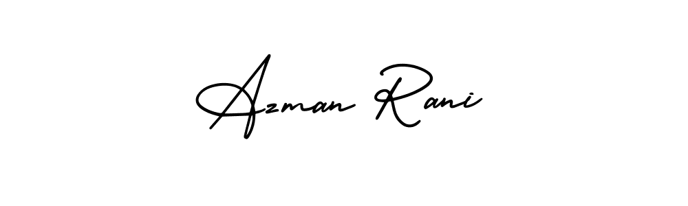 if you are searching for the best signature style for your name Azman Rani. so please give up your signature search. here we have designed multiple signature styles  using AmerikaSignatureDemo-Regular. Azman Rani signature style 3 images and pictures png