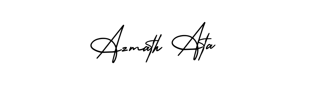 Also we have Azmath Ata name is the best signature style. Create professional handwritten signature collection using AmerikaSignatureDemo-Regular autograph style. Azmath Ata signature style 3 images and pictures png