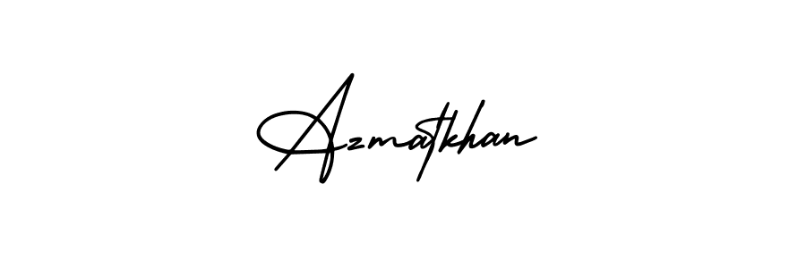 You can use this online signature creator to create a handwritten signature for the name Azmatkhan. This is the best online autograph maker. Azmatkhan signature style 3 images and pictures png