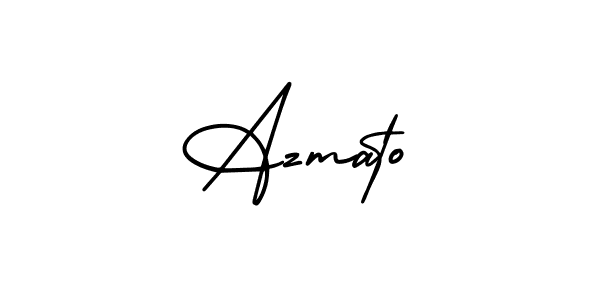if you are searching for the best signature style for your name Azmato. so please give up your signature search. here we have designed multiple signature styles  using AmerikaSignatureDemo-Regular. Azmato signature style 3 images and pictures png