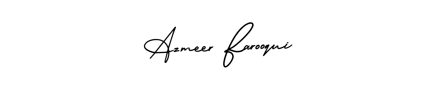 You can use this online signature creator to create a handwritten signature for the name Azmeer Farooqui. This is the best online autograph maker. Azmeer Farooqui signature style 3 images and pictures png