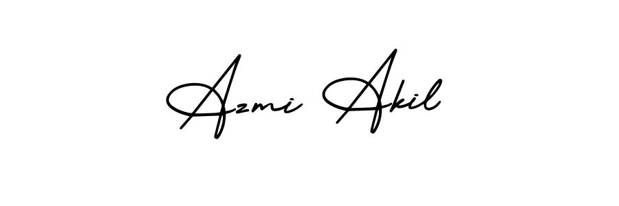 How to make Azmi Akil name signature. Use AmerikaSignatureDemo-Regular style for creating short signs online. This is the latest handwritten sign. Azmi Akil signature style 3 images and pictures png